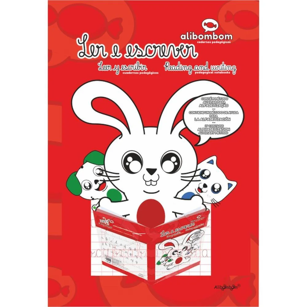 Caderno Caligrafia Alibombom Verm.pauta 123X 60F Romitec (Pct.c/05) - imagem 2