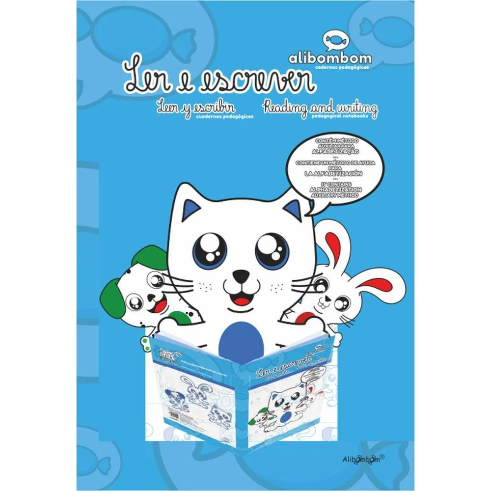 Caderno Caligrafia Alibombom Azul S/Pauta 60Fls Romitec (Pct.c/05) - imagem 2