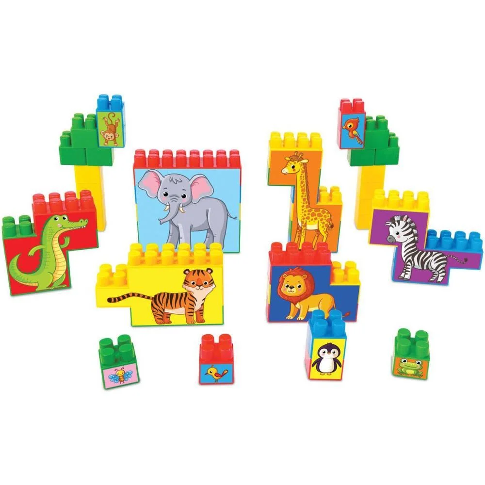 Brinquedo Para Montar Montando Meu Zoologico 48Pcs Ggb Plast (Unidade) - imagem 3