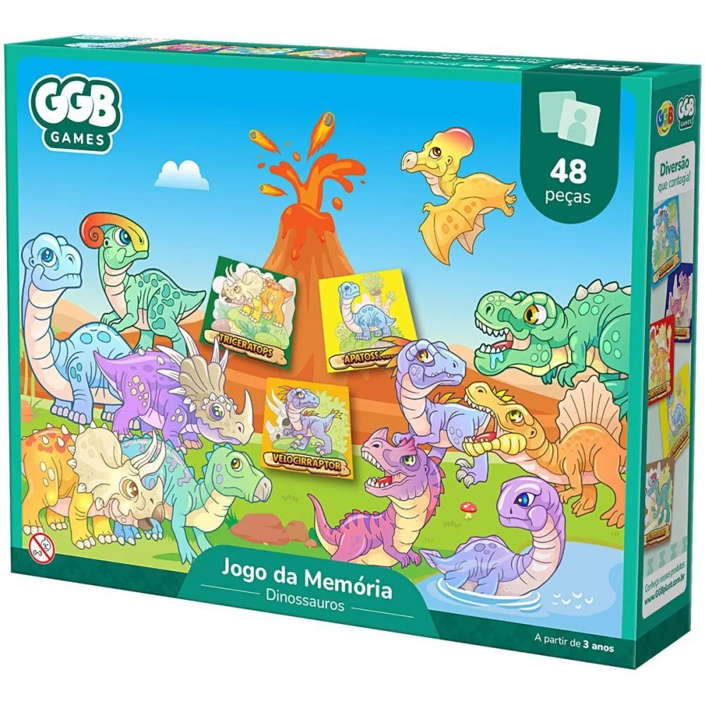 Jogo Da Memoria Dinossauro 48Pcs Ggb Plast (Unidade) - imagem 4