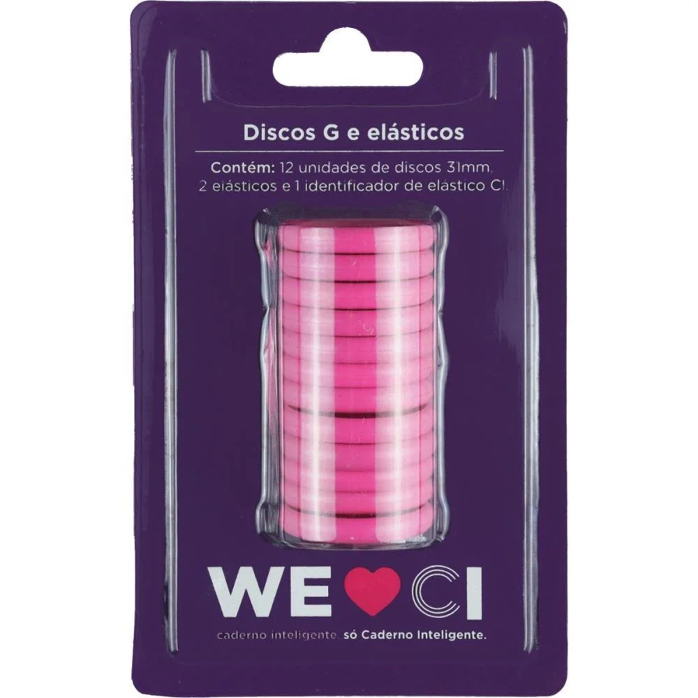 Caderno Inteligente Discos Grande 31Mm 12Discos+Elast Pk Caderno Inteligente (Kit) - imagem 3
