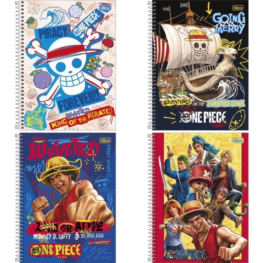 Caderno 01X1 Capa Dura One Piece Netflix 80Fls. Tilibra (Pct.c/04) - imagem 2