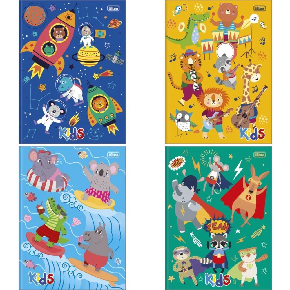 Caderno Brochurao Capa Dura Kids 96Fls. Masculino Tilibra (Pct.c/05) - imagem 2