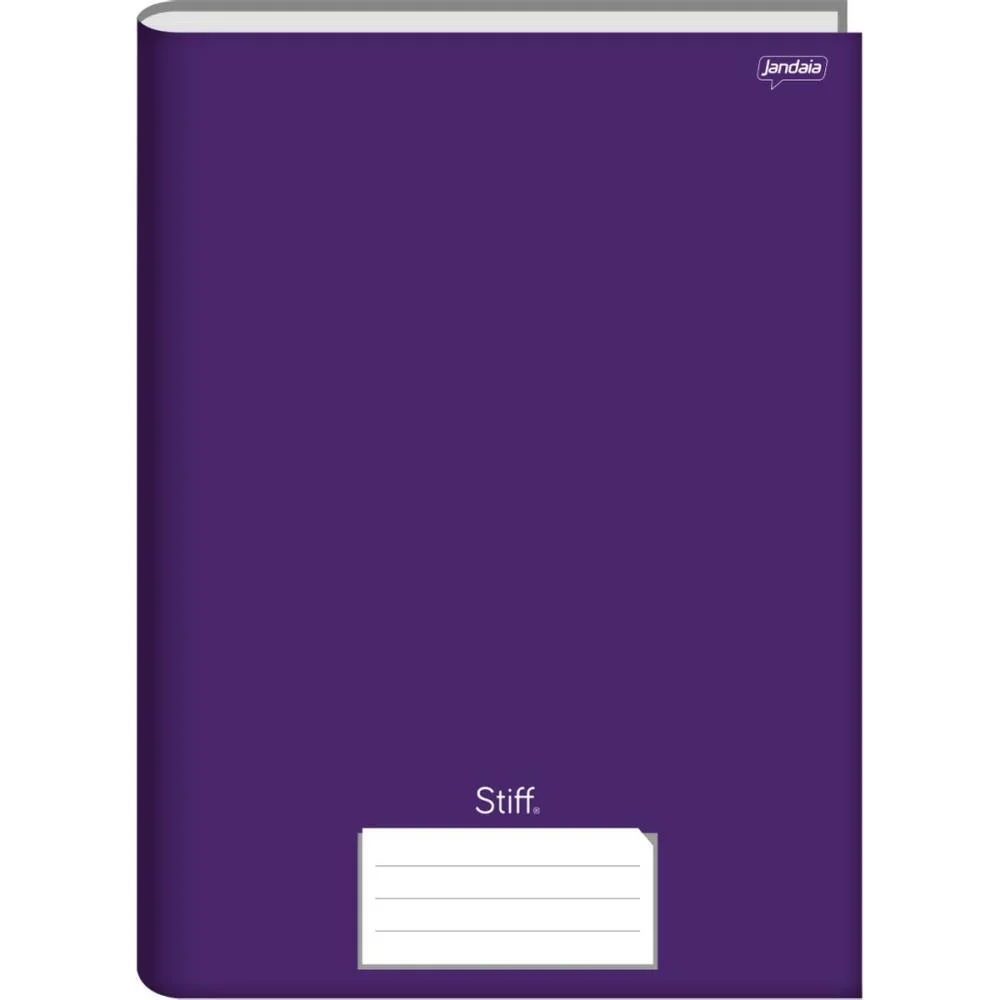 Caderno Brochura 1/4 Capa Dura Stiff 48 Folhas Lilas Jandaia (Pct.c/10) - imagem 3