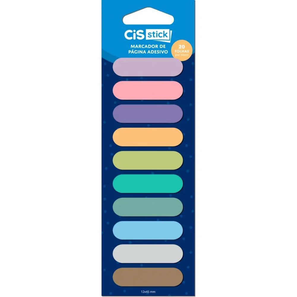 Bloco Marcador Pagina Adesivo Cis St0200 10 Modelos 20Folhas Sertic (Blister) - imagem 2