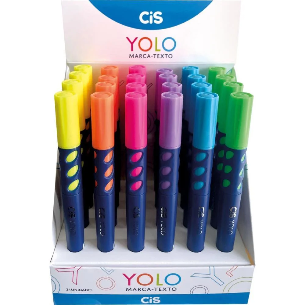 Caneta Marca Texto Cis Yolo 6 Cores Sertic (Dp.c/24) - imagem 3