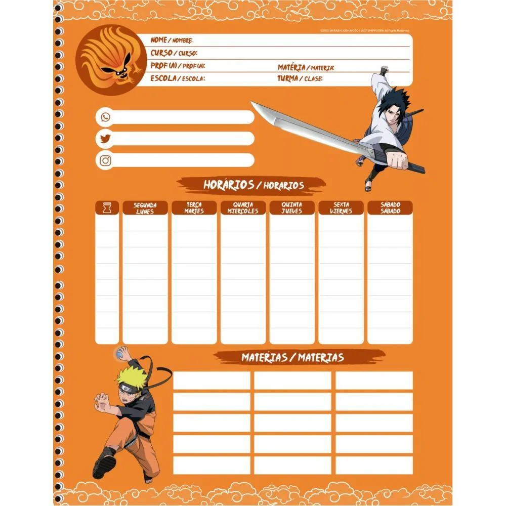Caderno 01X1 Capa Dura Naruto 80F Animativa (Pct.c/04) - imagem 7