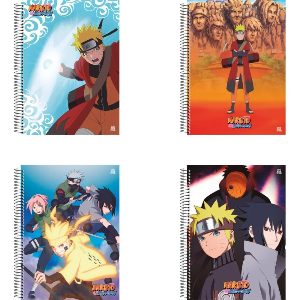 Caderno 10X1 Capa Dura Naruto 160F Animativa (Pct.c/04) - imagem 2