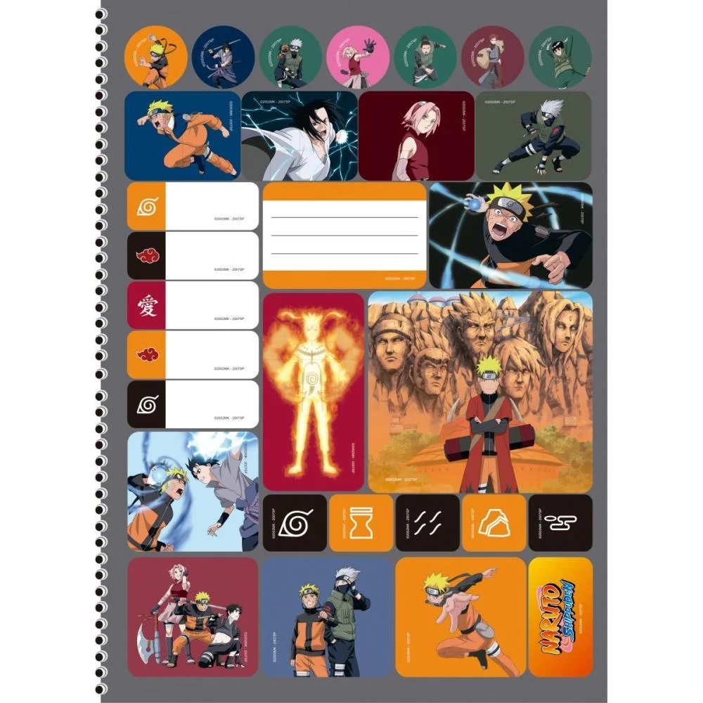 Caderno 10X1 Capa Dura Naruto 160F Animativa (Pct.c/04) - imagem 5