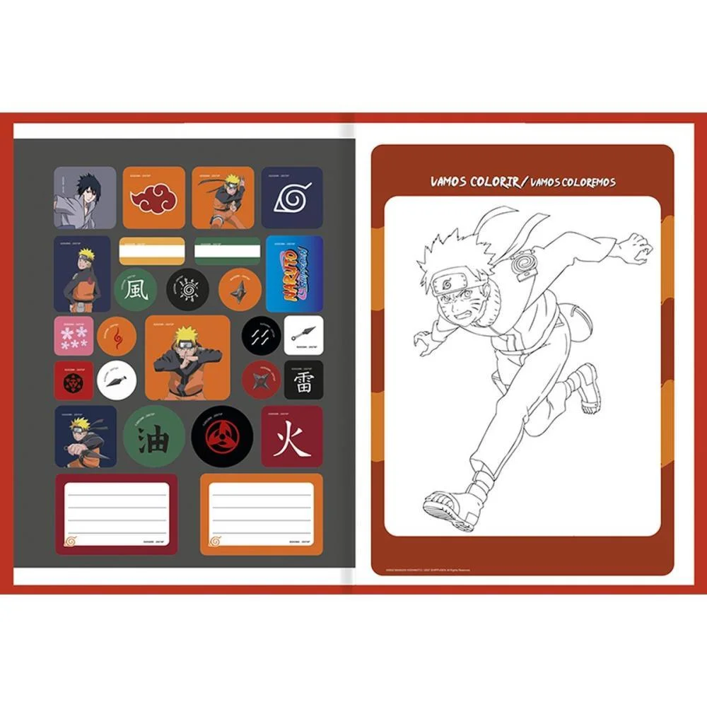 Caderno Brochurao Capa Dura Naruto 80F Animativa (Pct.c/05) - imagem 3