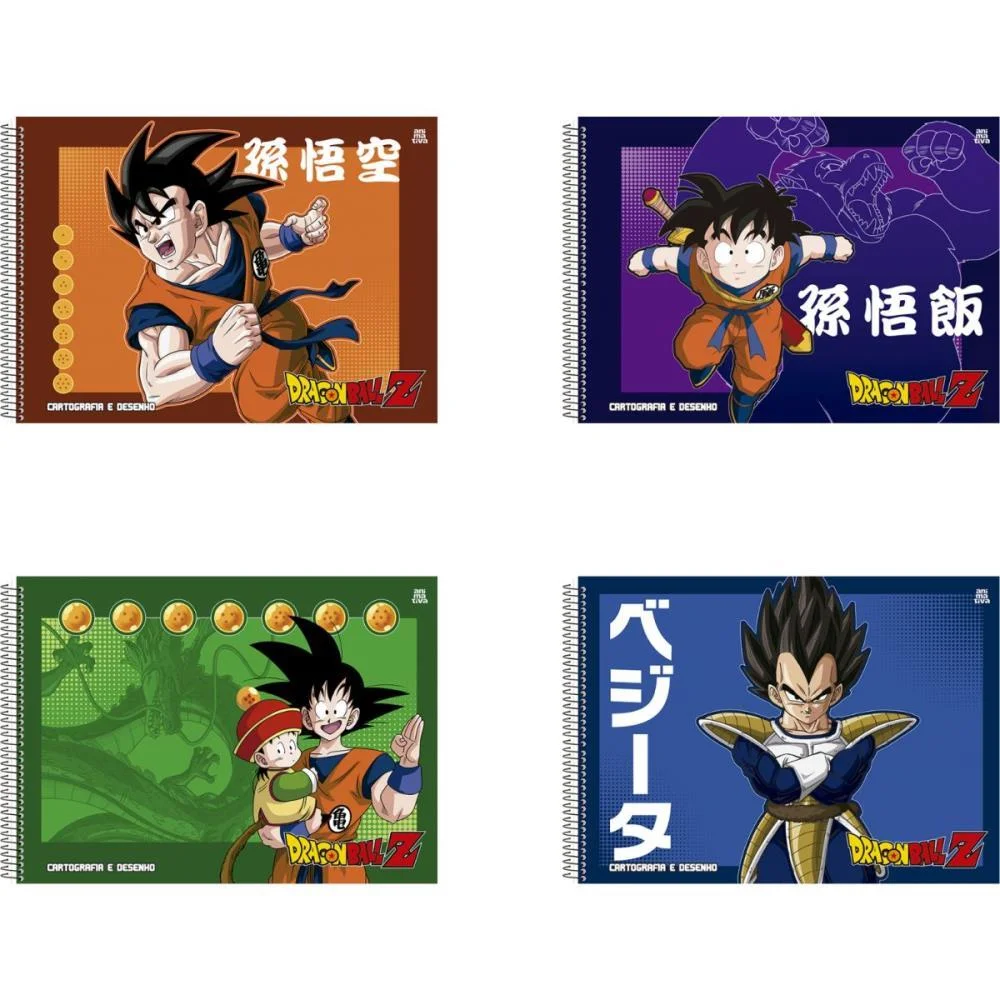 Caderno Desenho Univ Capa Dura Dragon Ball Z 60F Animativa (Pct.c/05) - imagem 5