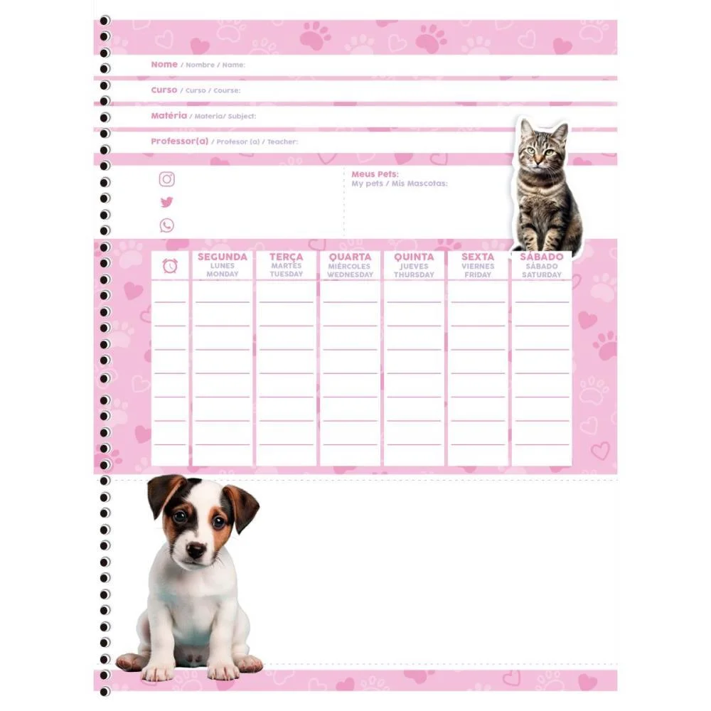 Caderno 01X1 Capa Dura My Pets 80F Animativa (Pct.c/04) - imagem 5