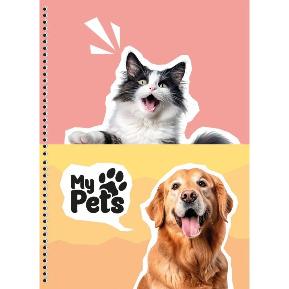 Caderno 10X1 Capa Dura My Pets 160F Animativa (Pct.c/04) - imagem 3
