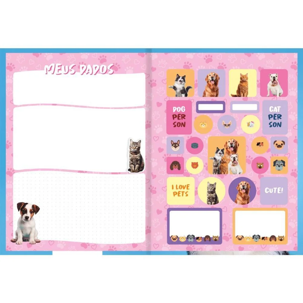 Caderno Brochurao Capa Dura My Pets 80F Animativa (Pct.c/05) - imagem 4
