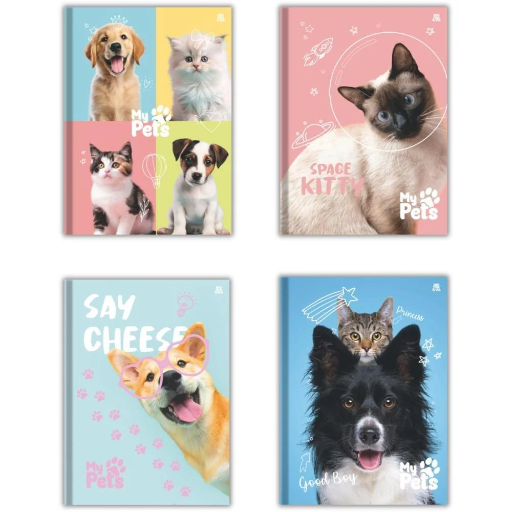Caderno Brochura 1/4 Capa Dura My Pets 80F Animativa (Pct.c/05) - imagem 3