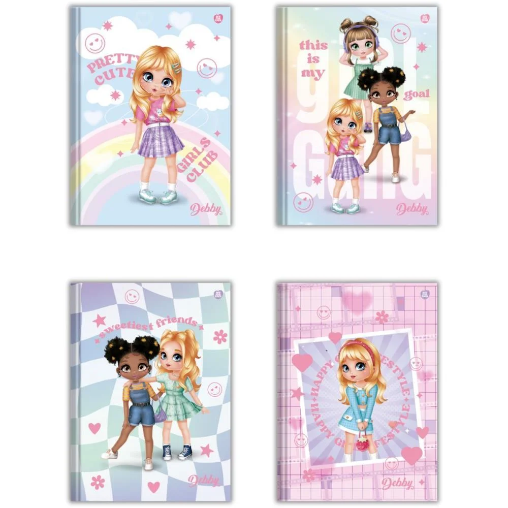 Caderno Brochura 1/4 Capa Dura Debby 80F Animativa (Pct.c/05) - imagem 3