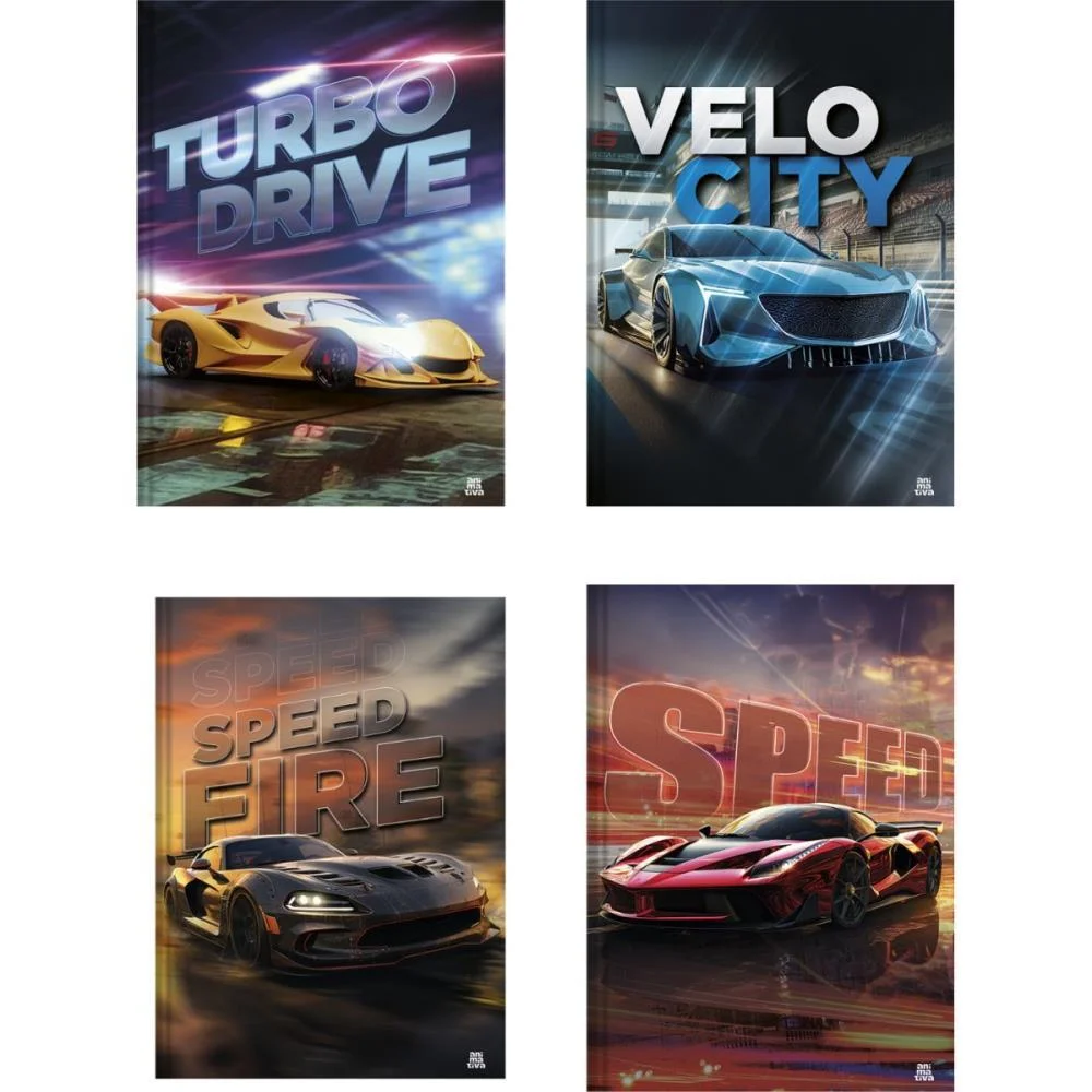 Caderno Brochurao Capa Dura Silver Tuning 48F Animativa (Pct.c/10) - imagem 3