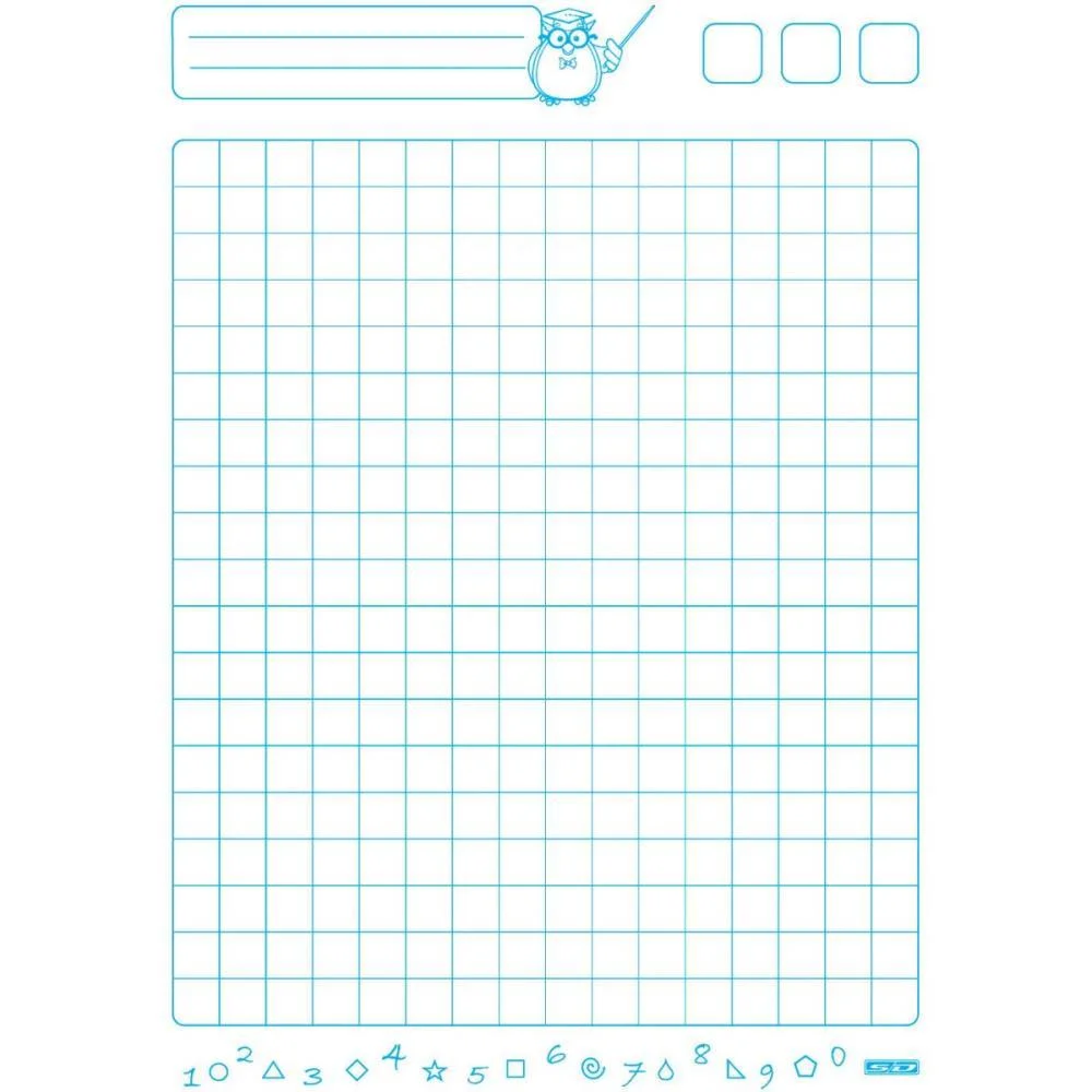 Caderno Quadriculado Univers. Dominguinhos Cost. 1X1Cm 40F Animativa (Pct.c/05) - imagem 4