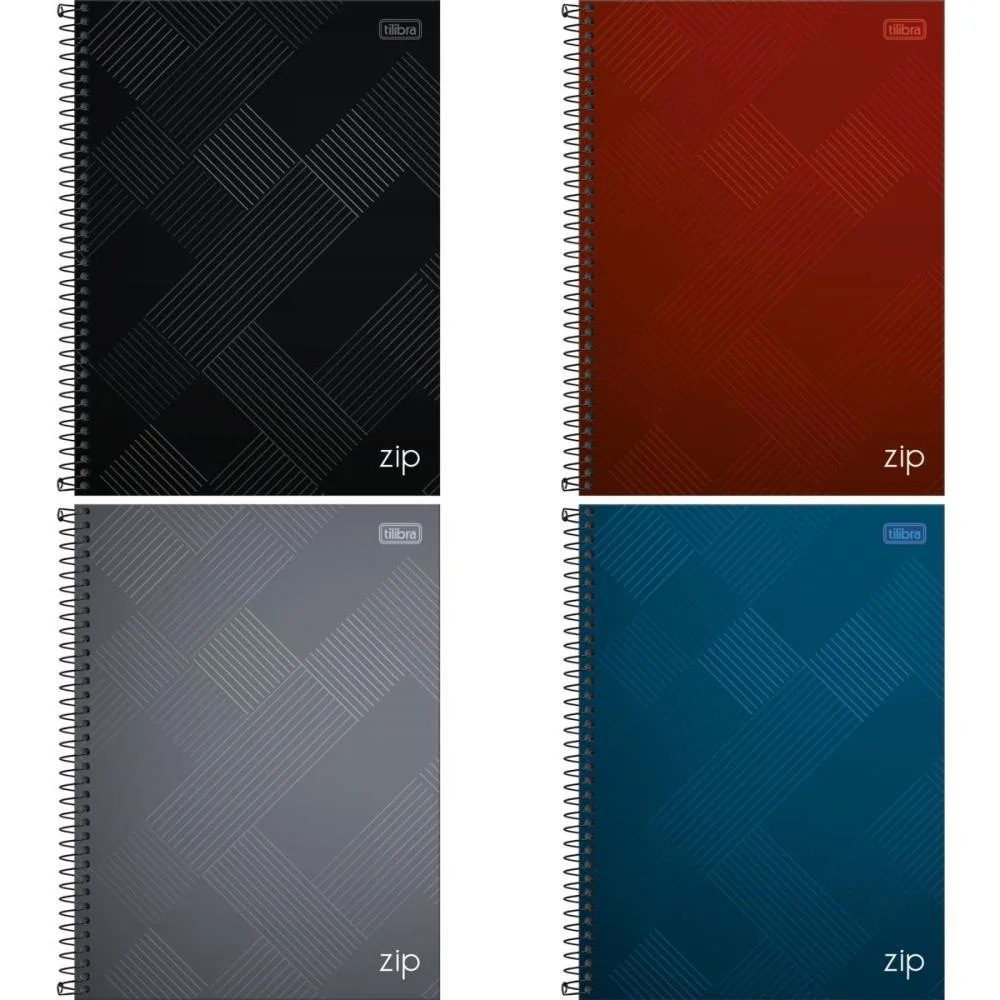 Caderno 01X1 Capa Dura Zip 80Fls. Tilibra (Pct.c/04) - imagem 3