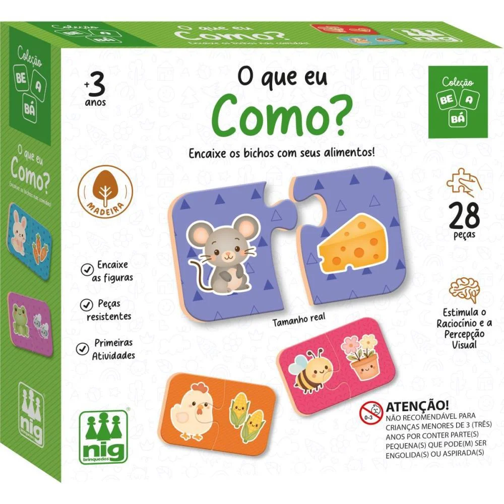Brinquedo Educativo Be A Ba O Que Eu Como Nig Brinquedos (Unidade) - imagem 2
