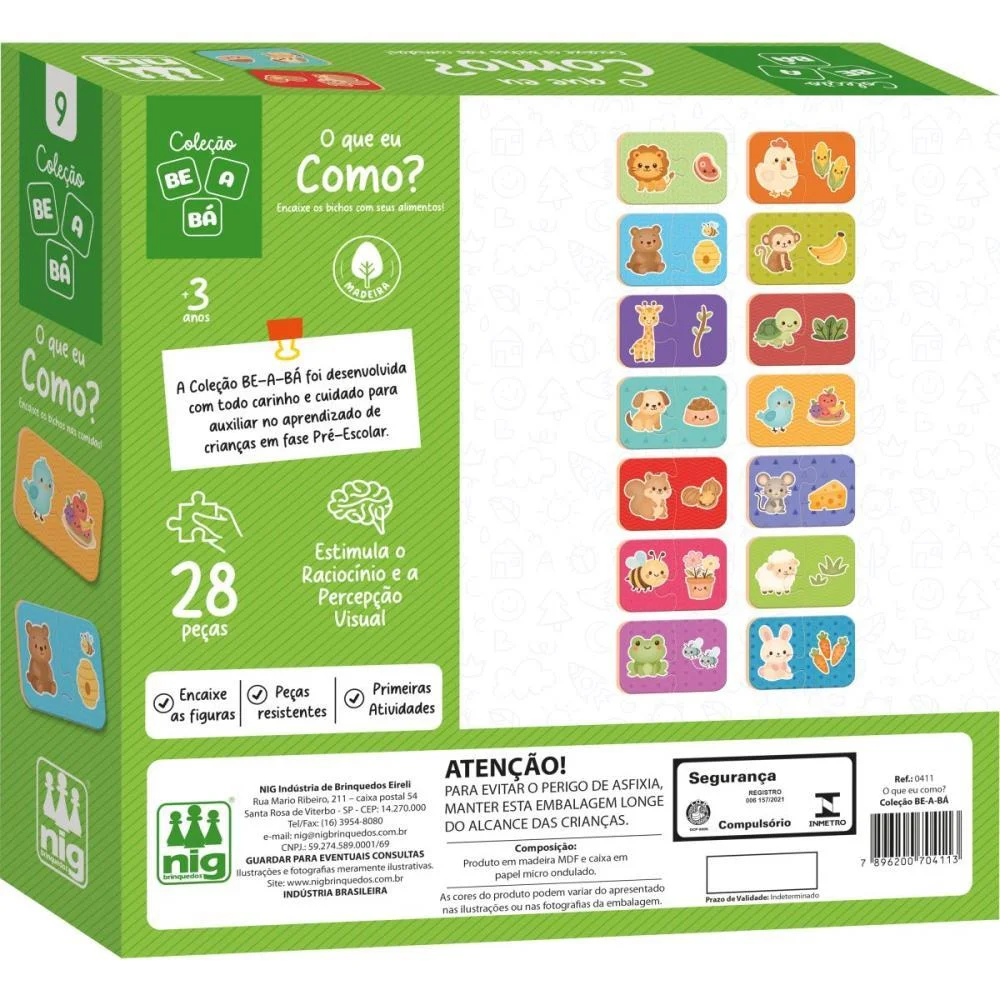 Brinquedo Educativo Be A Ba O Que Eu Como Nig Brinquedos (Unidade) - imagem 5