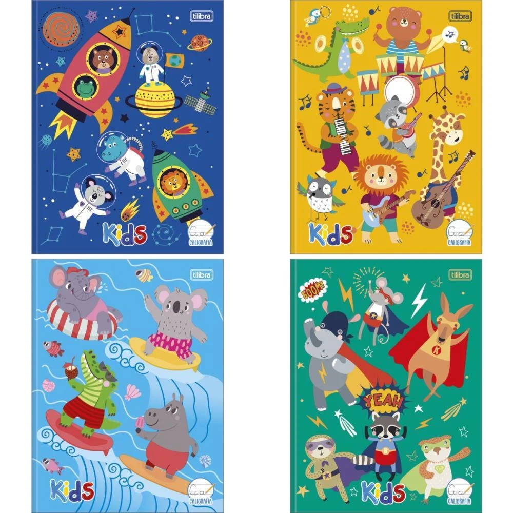 Caderno Caligrafia Capa Dura Kids 40Fls Brochura Masculino Tilibra (Pct.c/08) - imagem 4