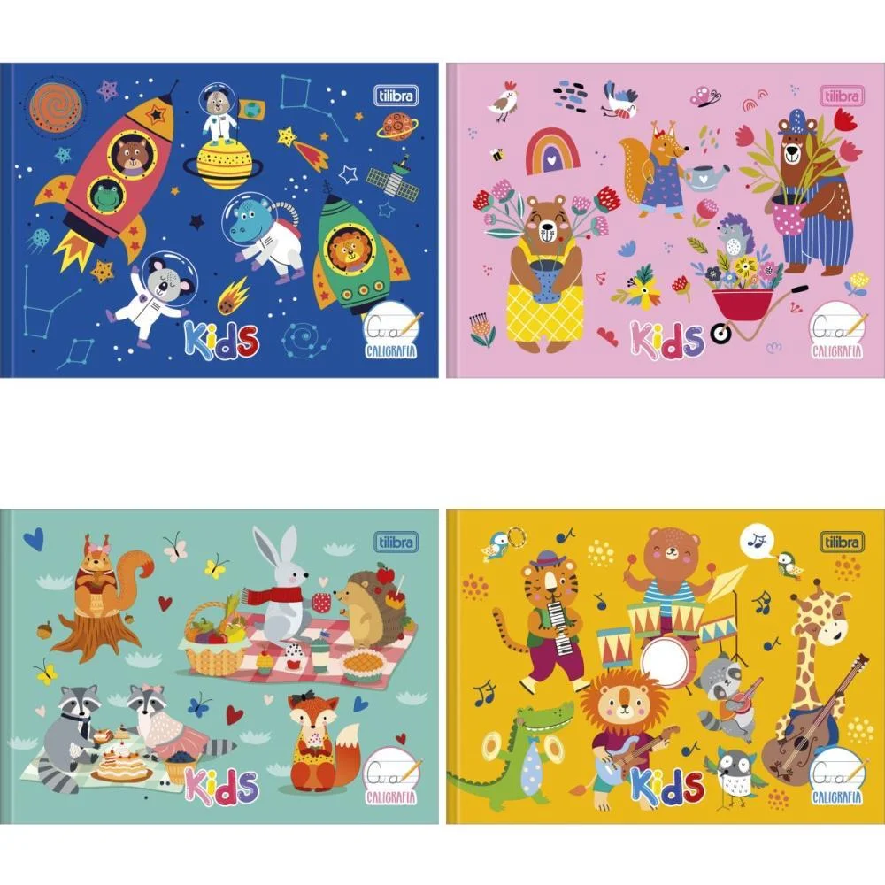Caderno Caligrafia Capa Dura Kids 40F Horiz Broch Masc/Fem Tilibra (Pct.c/15) - imagem 3