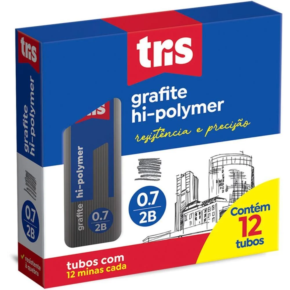 Grafite 0.7Mm Tris 2B 12Tubosx12Minas Summit (Caixinha) - imagem 2