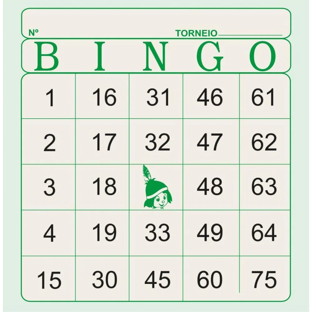 Bloco Para Bingo Verde 120X108Mm 100F Jornal Tamoio (Pct.c/15) - imagem 5