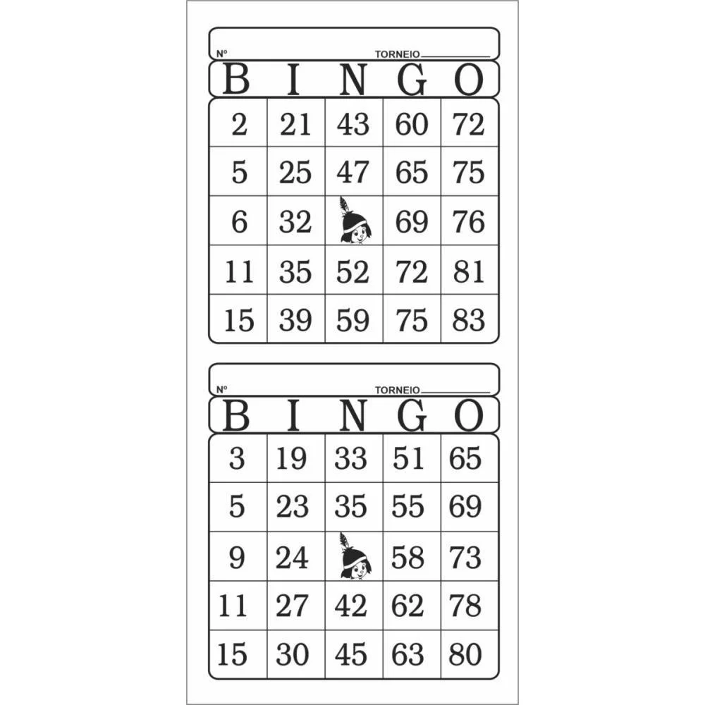 Bloco Para Bingo Bingao Jornal 2X1 100 Folhas Tamoio (Pct.c/12) - imagem 5