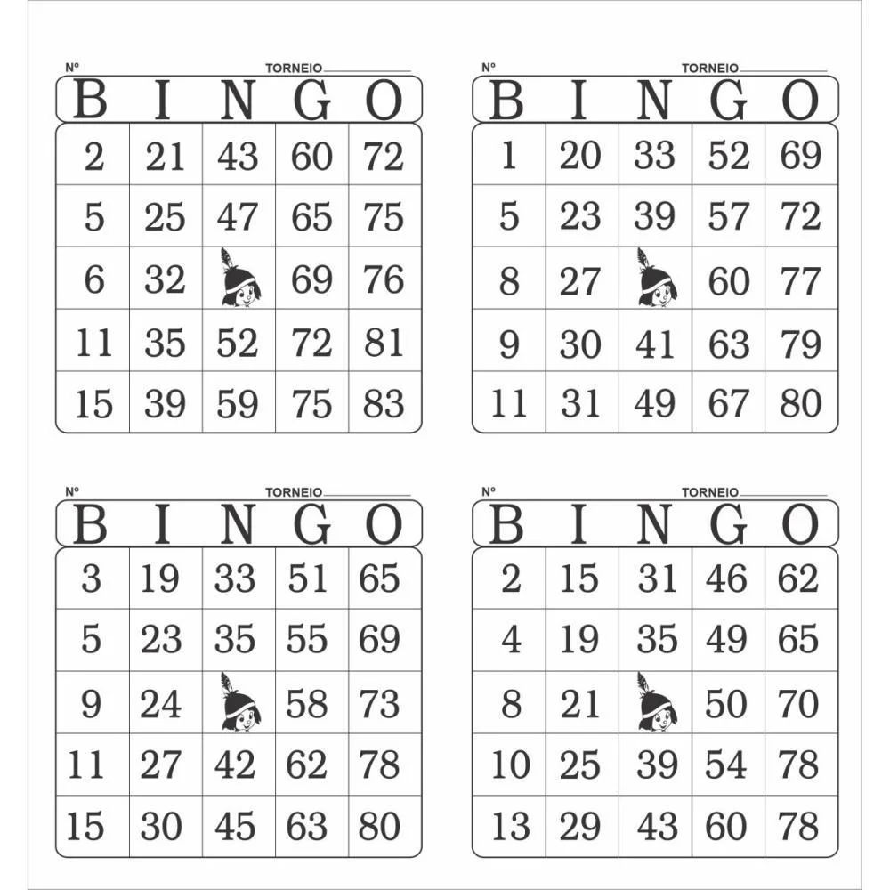Bloco Para Bingo Bingao Jornal 4X1 100 Folhas Tamoio (Pct.c/06) - imagem 5