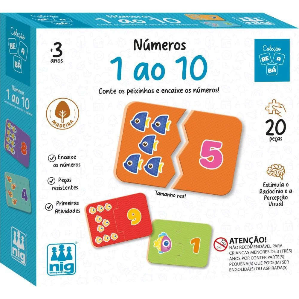 Brinquedo Educativo Numeros 0 A 10 Nig Brinquedos - imagem 3