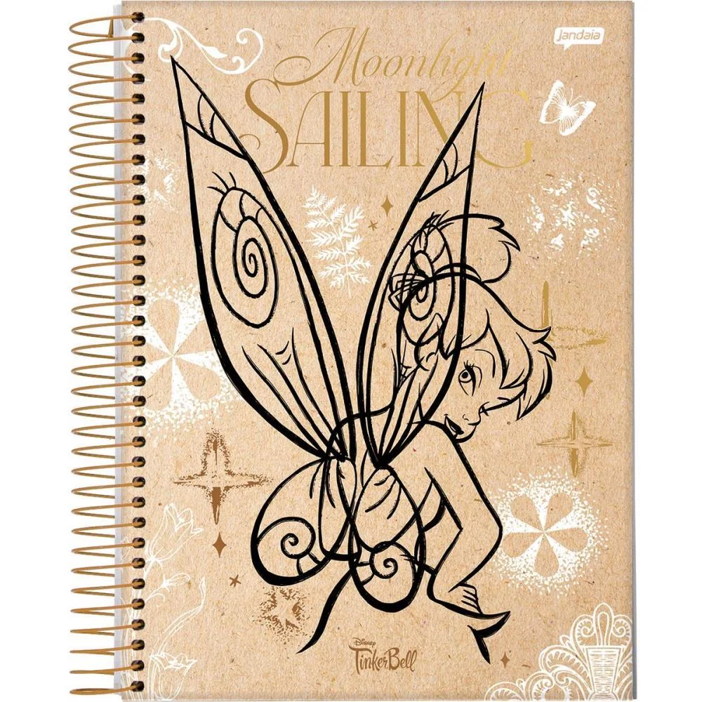 Caderno 10X1 Capa Dura Tinker Bell Kraft 160Fls. I.a Jandaia (Pct.c/04) - imagem 5