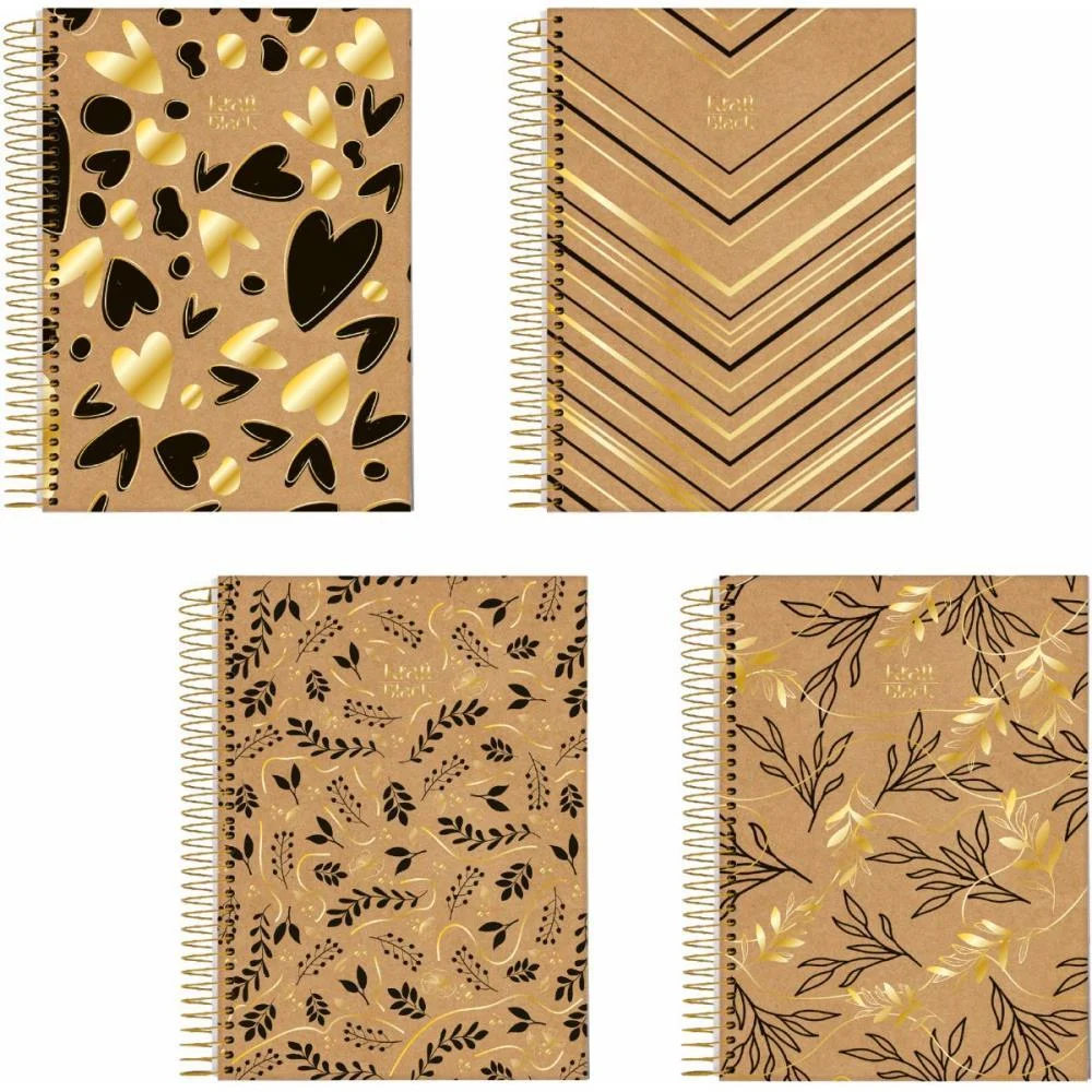 Caderno 01X1 Capa Dura Kraft Black 80Fls. I.a Jandaia (Pct.c/04) - imagem 7
