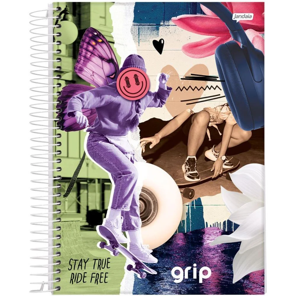 Caderno 15X1 Capa Dura Grip 240Fls. Jandaia (Pct.c/02) - imagem 6