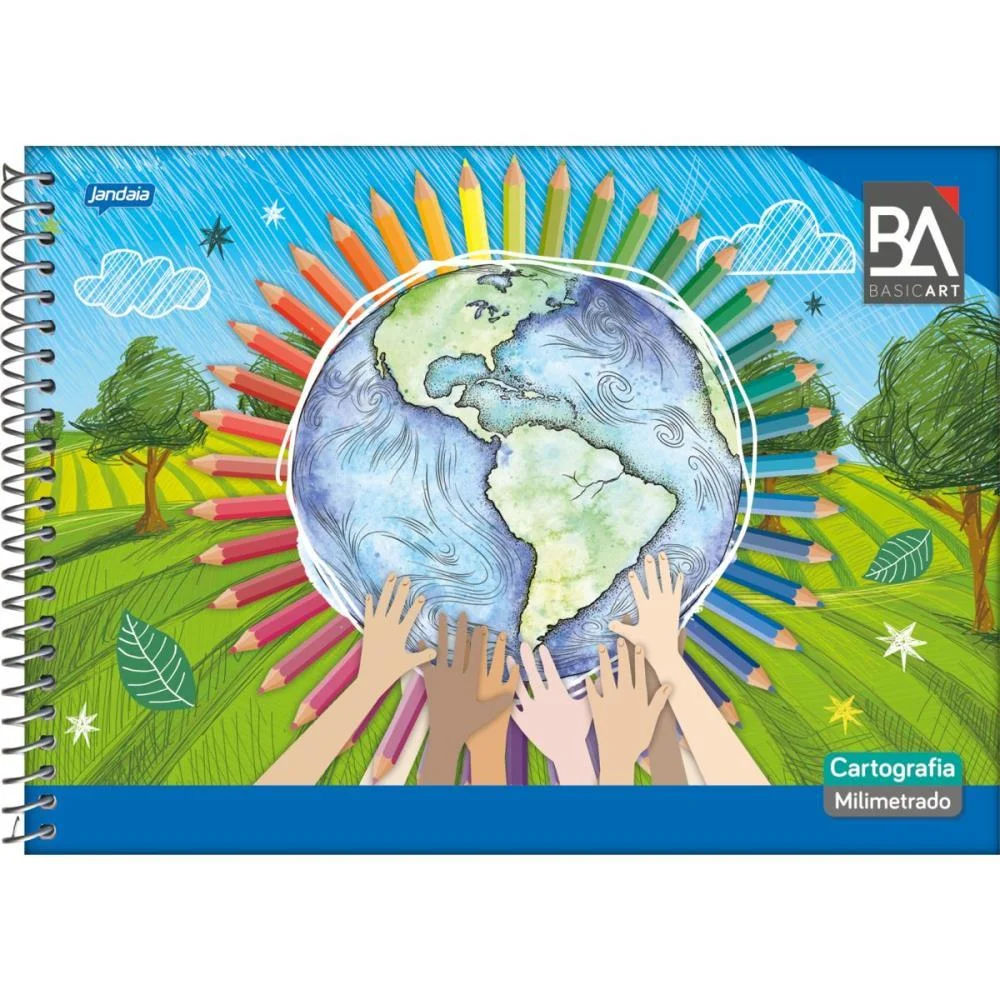 Caderno Desenho Milimetrado Basic Art Cd 96Fls. Jandaia (Pct.c/05) - imagem 3