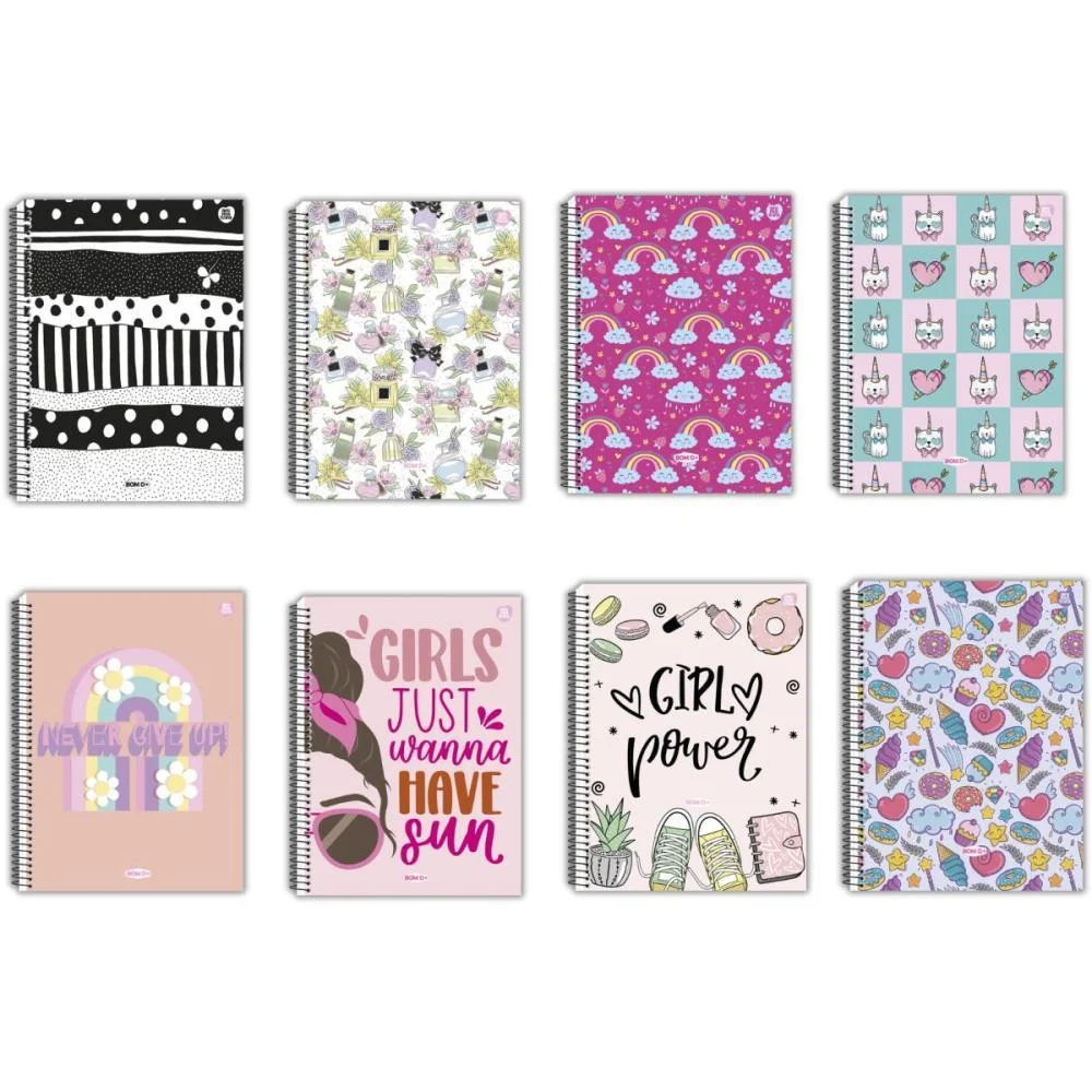 Caderno 15X1 Capa Dura Bom D+ Feminino 240F Animativa (Pct.c/02) - imagem 3