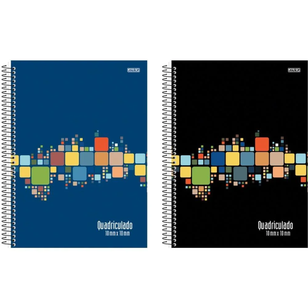 Caderno Quadriculado Univers. 1X1Cm 80F Espiral Cd Animativa (Pct.c/04) - imagem 2