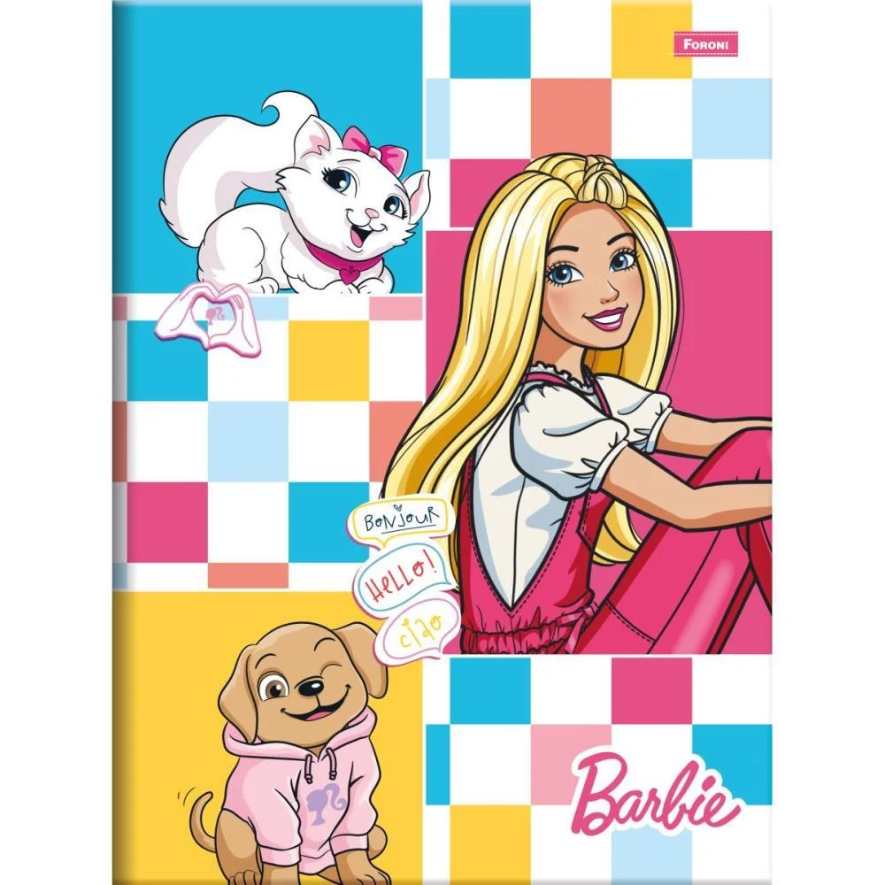 Caderno Brochurao Capa Dura Barbie 48F Foroni (Pct.c/05) - imagem 3