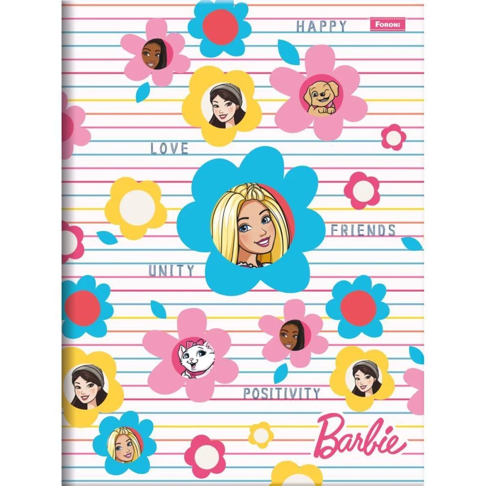 Caderno Brochurao Capa Dura Barbie 48F Foroni (Pct.c/05) - imagem 5