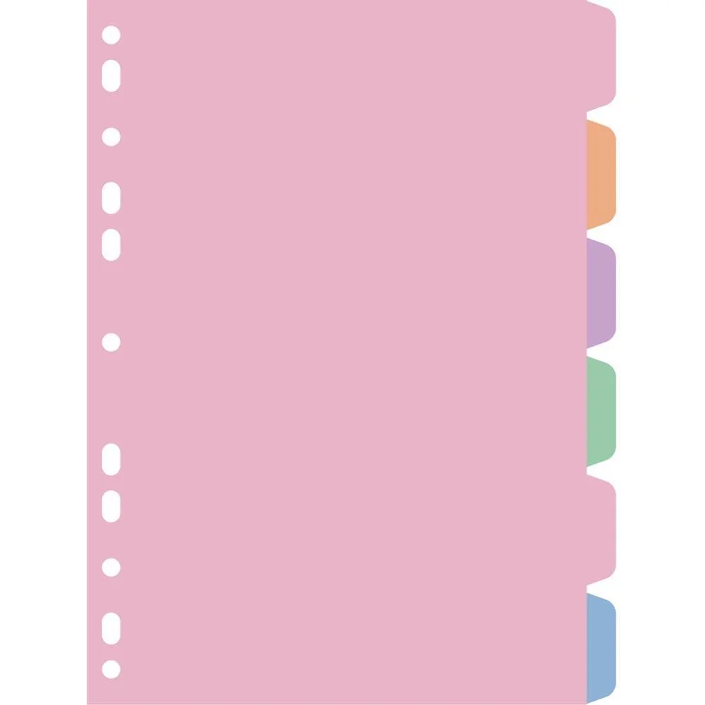 Divisoria Fichario Plastica 06 Projecoes Sweet Cores Mista Acp - imagem 2
