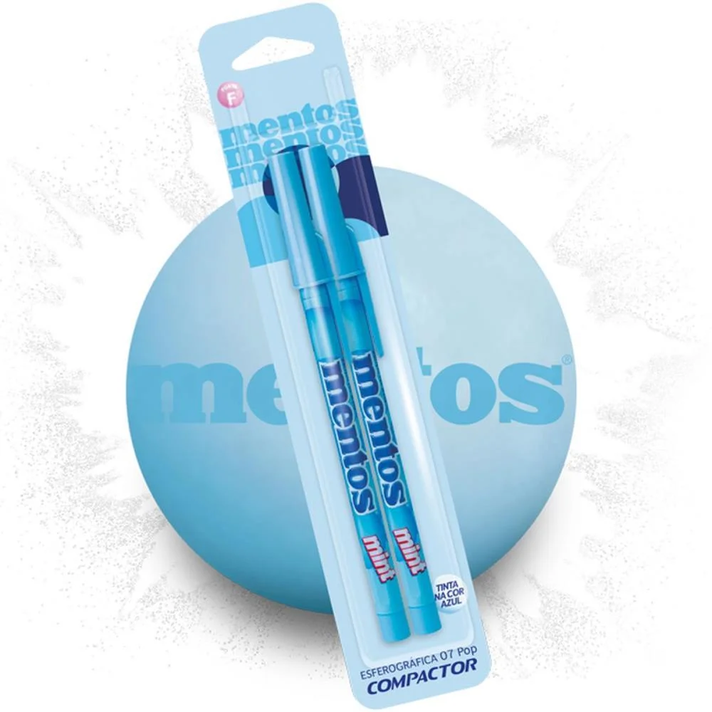Caneta Esferografica Mentos Pop 0.7Mm F.azul Bl.c/2 Compactor (Cx.c/10) - imagem 5
