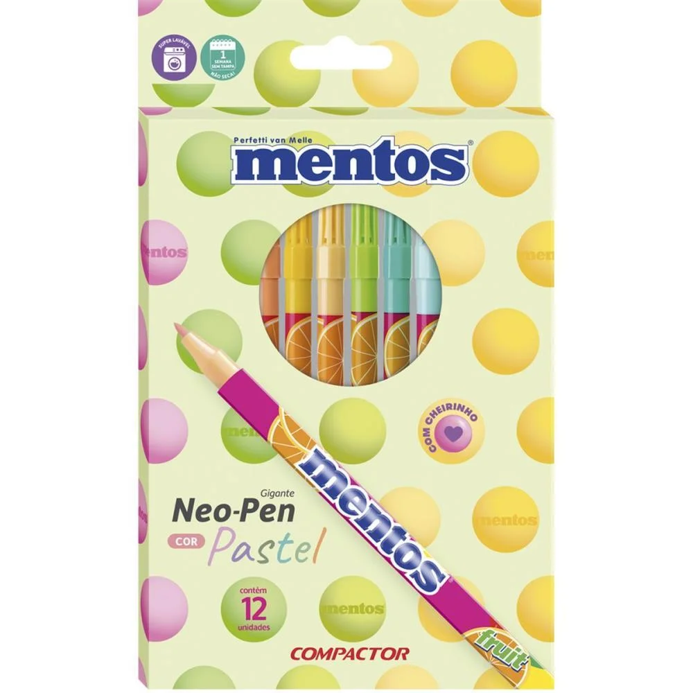Caneta Hidrografica Neo Pen Mentos Gig. 12Cor Past Compactor (Pct.c/05) - imagem 2