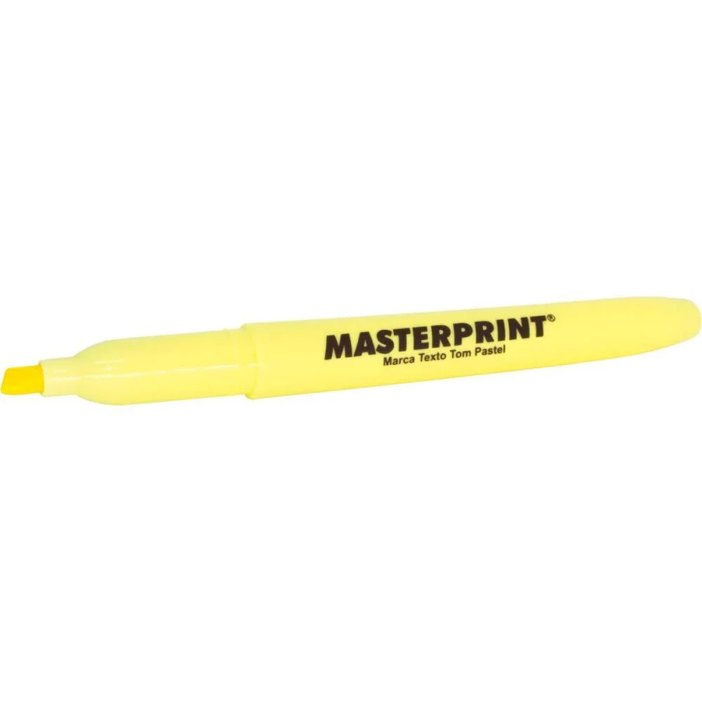 Caneta Marca Texto Mp 612 Pastel Amarela Masterprint (Cx.c/06) - imagem 5