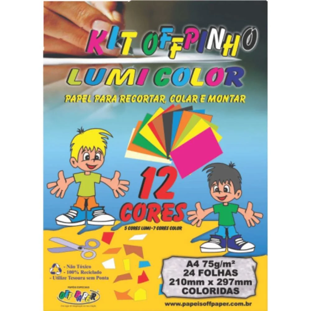 Bloco Para Educacao Artistica Offpinho Lumi A4 75G 24Fls. Off Paper (Pacote) - imagem 3