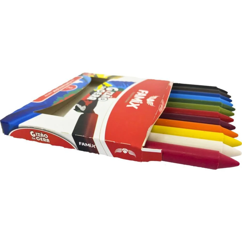 Giz De Cera Jumbo 12 Cores 120G Famix (Pct.c/06) - imagem 4