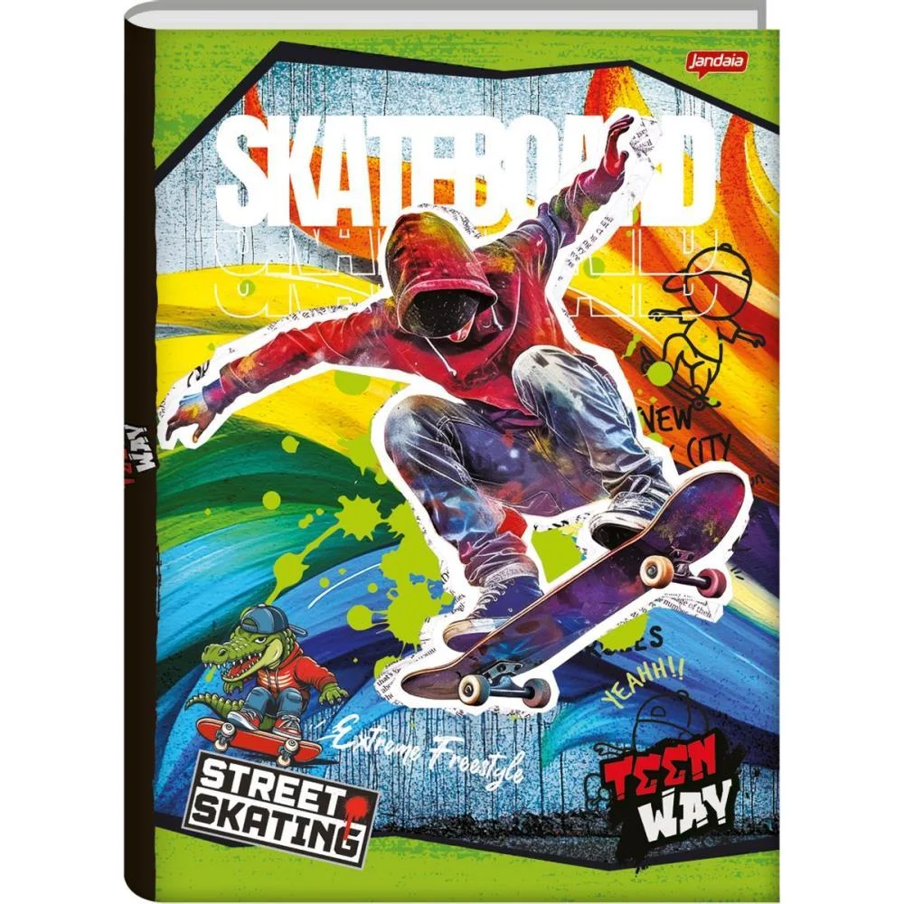 Caderno Brochura 1/4 Capa Dura Teen Way 96Fls. Jandaia (Pct.c/05) - imagem 7