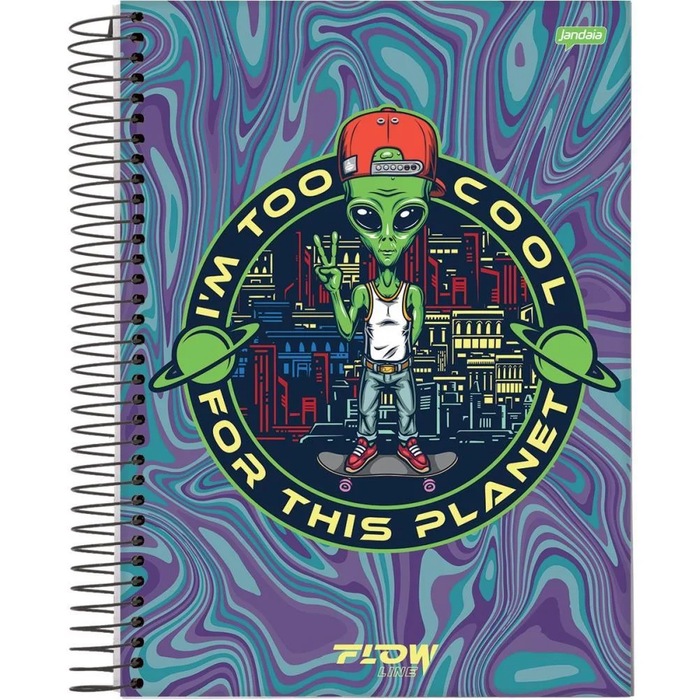 Caderno 12X1 Capa Dura Flow 192Fls. Jandaia (Pct.c/04) - imagem 6