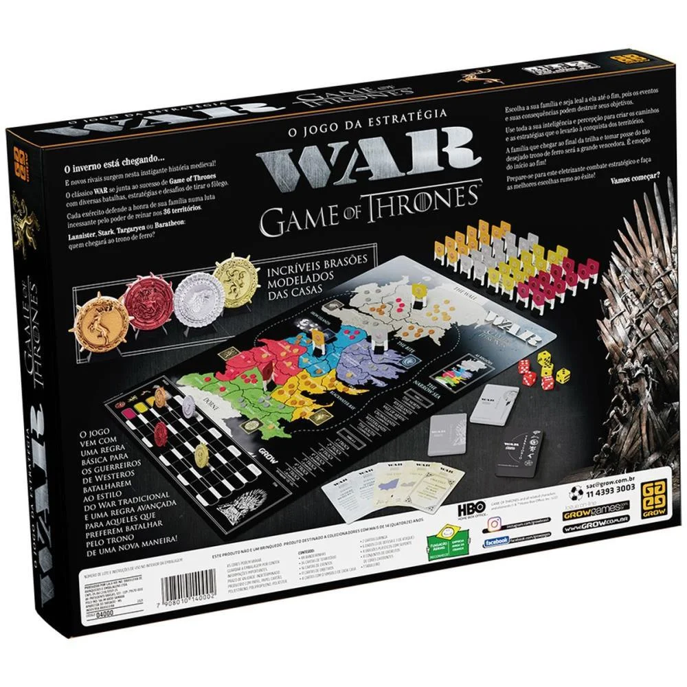 Jogo De Tabuleiro War Game Of Thrones Grow (Unidade) - imagem 5