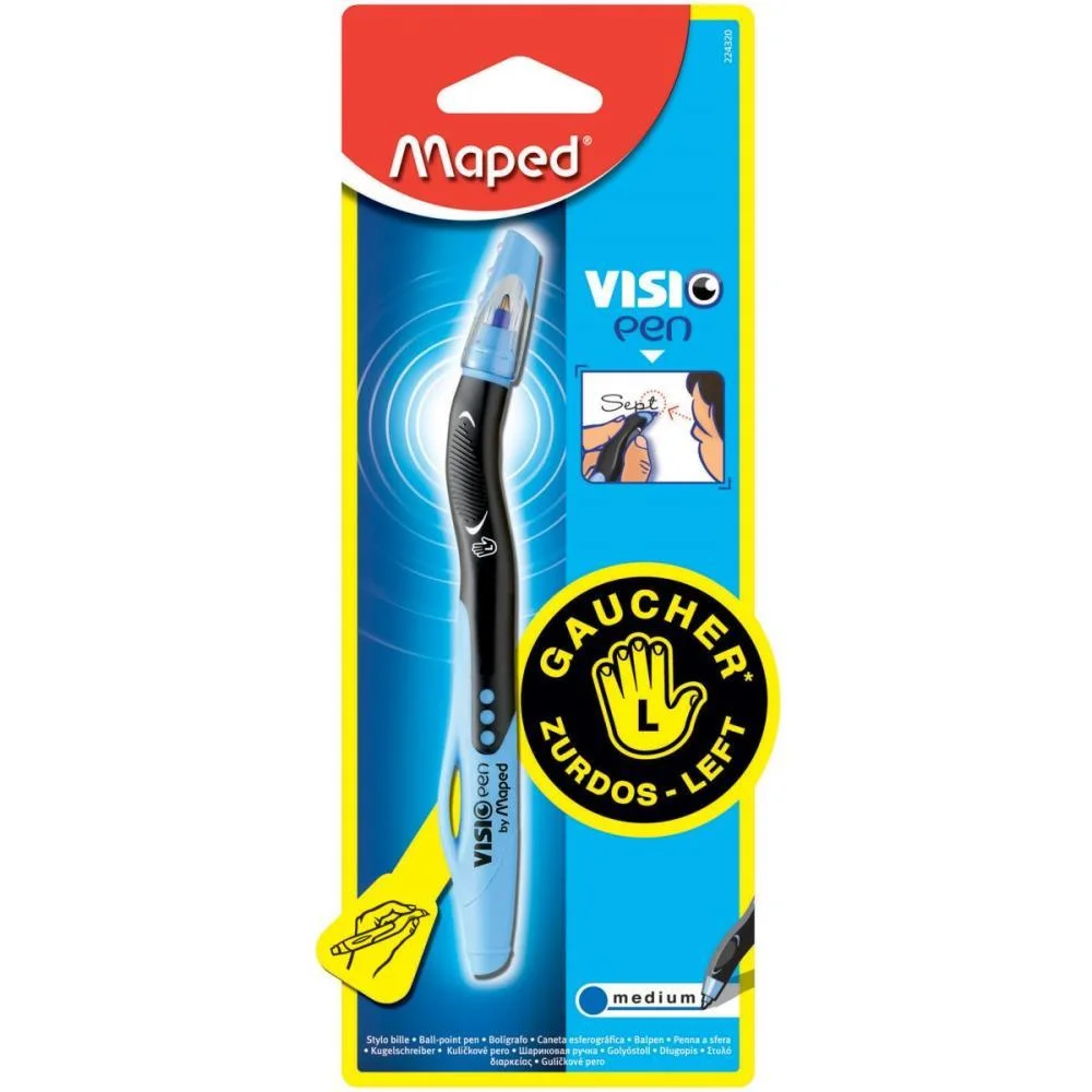 Caneta Esferografica Vision Pen P/Canhoto 1Mm Azul Maped (Blister) - imagem 3